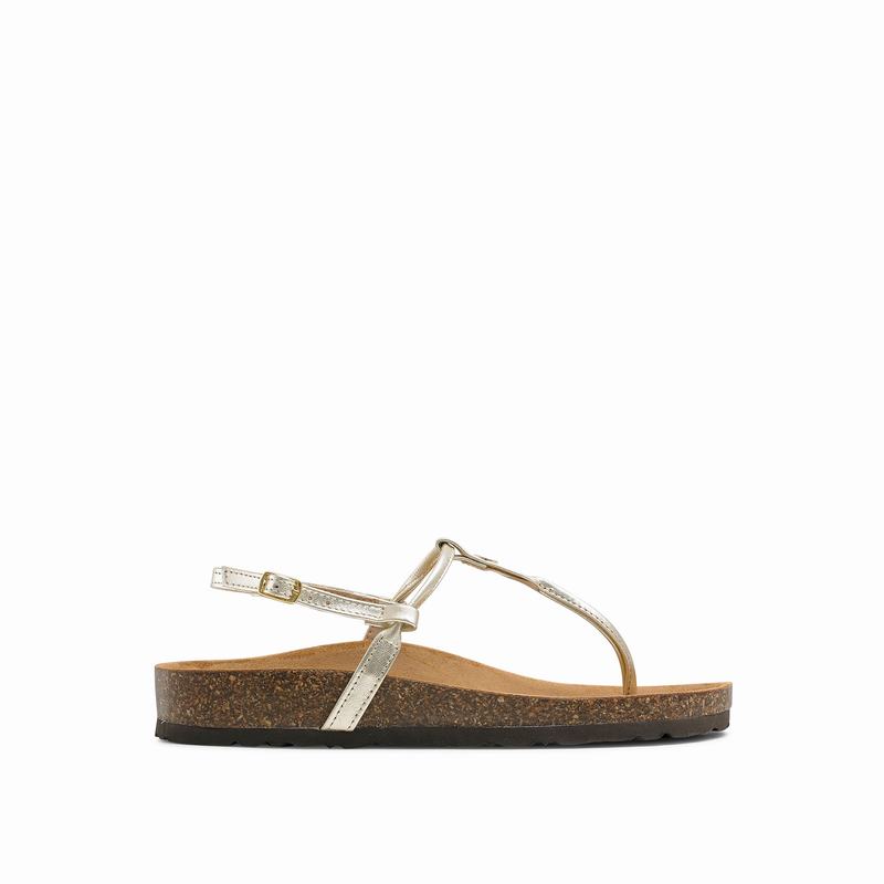 Russell & Bromley Teebird T-Bar Sandals Women's Metallic [MZO9862EJ]